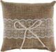 Santex Bruiloft/Huwelijk trouwringen kussentje/ringkussen - jute/kant - 12 x 12 cm