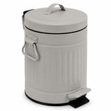 Relaxdays Badkamer prullenbak - 3 liter - softclose - grijs