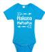 Bellatio Decorations Baby rompertje - hakuna mapoopoo - blauw - kraam cadeau - babyshower 92