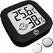 Ease Electronicz Hygrometer - Station météo - Humidimètre - Thermomètre d'intérieur - Numérique - Noir