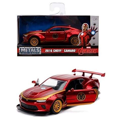 Jada Toys Marvel Iron Man 2016: Chevy Camaro - Speelgoedauto - Rood/Goud