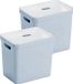 Sunware Sigma Home opbergbox 25L - Set van 2 - Blauw/Transparant