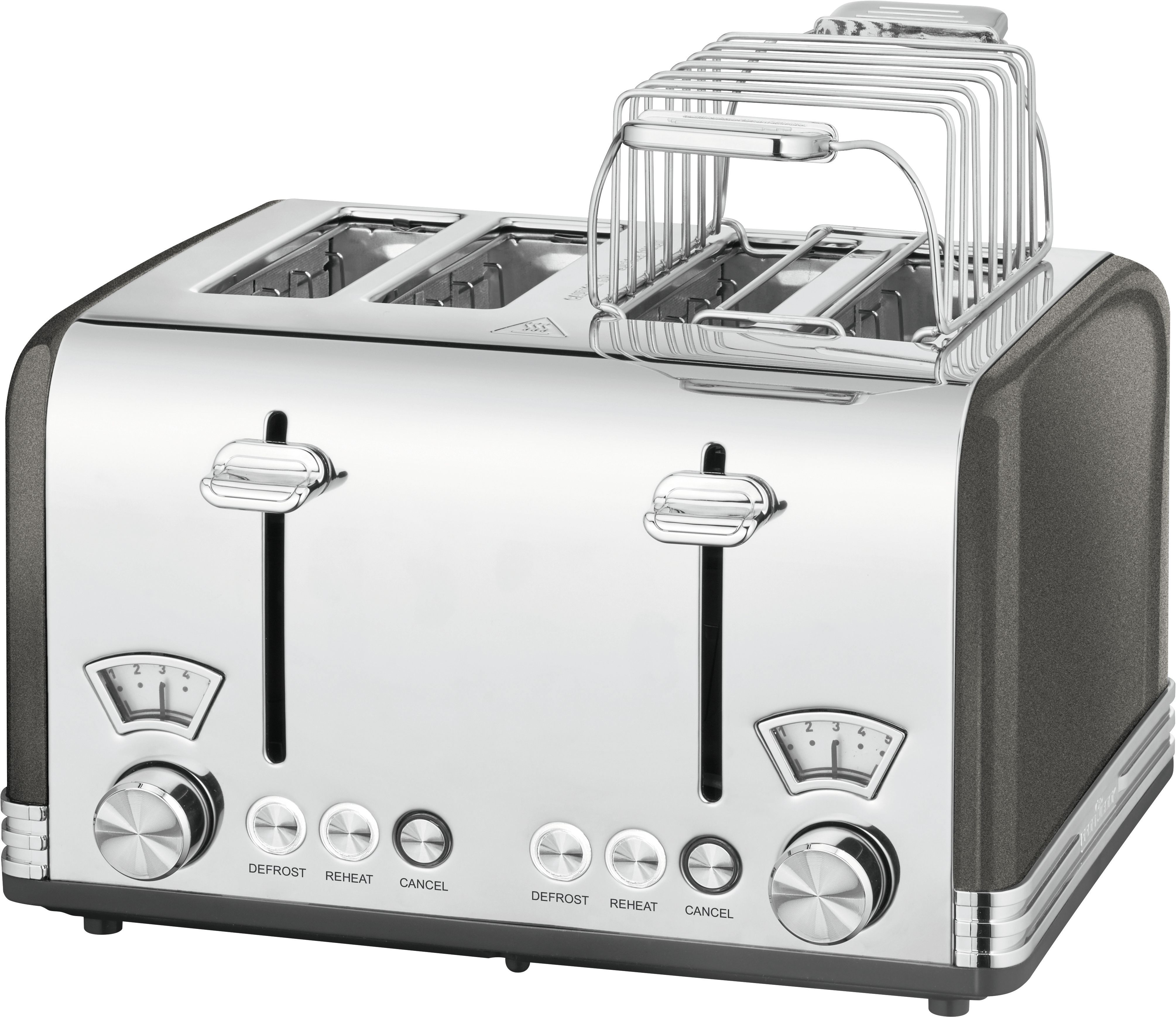 ProfiCook PC-TA 1194 - Broodrooster - 4 Sneden - Antraciet/Staal