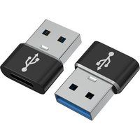 Phonillico® USB 2.0 naar USB-C-adapter compatibel met netlader/computer enz. naar USB C Samsung/Xiaomi/Huawei enz. [Lot 2]