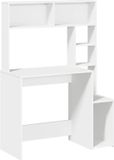vidaXL Bureau met schappen, wit, 100 x 45 x 140 cm, bewerkt hout