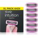 Wilkinson Sword Intuition Quattro-scheermesjes voor vrouwen, XL-verpakking, 6 navulmesjes