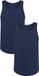 Sloggi Tanktop Tank Top Blauwzwart Katoen/Elastaan Effen Mouwloos V-hals L 2-pack