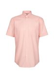 Seidensticker Chemise d'affaires pour homme - Coupe droite - Infroissable - Col boutonné - Manches courtes - 100% coton, Orange, 43