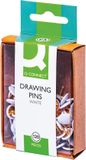 Q-CONNECT punaises, wit, 10 doosjes van 120 stuks