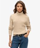 Superdry Slouchy Cable Coltrui Dames Winter Taupe Twist