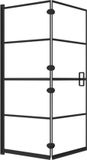 vidaXL Douchewand - Inklapbaar - 120x140 cm - Zwart