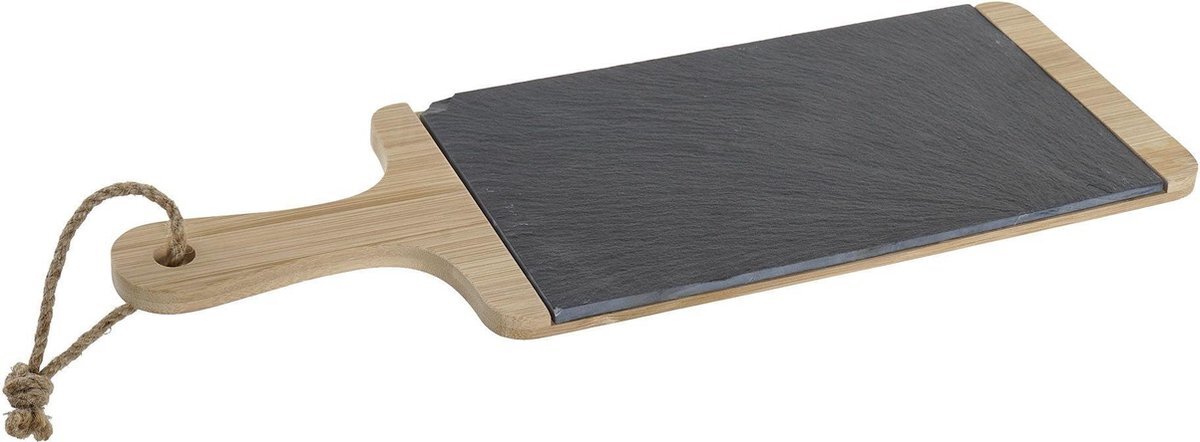 Items Luxe houten snijplank 42 x 15 cm zwart - Keukenbenodigdheden - Snijplanken van hout - Snijplankjes/snijplankje