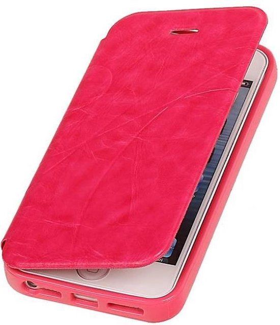BAOHU Easy Booktype Hoesje iPhone 5 / 5S - Roze