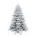 SHATCHI 1,2 m Yukon Pine Kunstmatige Groene Kerstboom Sneeuw Gevlokt 230 Tips Takken Besneeuwde Bossige Xmas Woondecoraties, Metalen Stand, Polyvinylchloride, 120cm