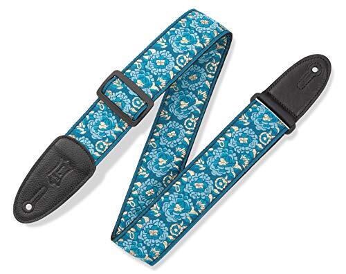 Levys Leathers M8AS-BLU Aziatische print jacquard geweven gitaarband, blauw