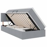 vidaXL Bed met matras Lichtgrijs 100 x 200 cm fluweel