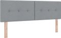 vidaXL Hoofdbord Tissu Gris Clair 144 cm