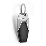 Audi collection 3181900607 Audi A7 leren sleutelhanger, zwart/zilver, M