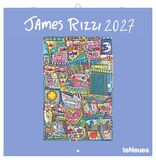 James Rizzi 2027: Wandkalender 30x30 cm (30x60 cm geöffnet), Kunstkalender mit farbenfrohen Pop-Art-Motiven