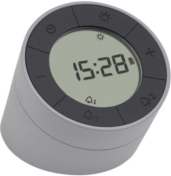 TFA Dostmann 60.2029.10 Wekker Quartz Grijs, Antraciet
