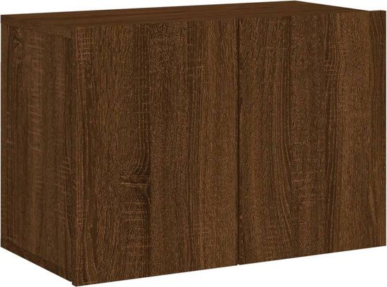 vidaXL Tv-meubel wandgemonteerd 60x30x41 cm bruin eikenkleur