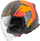 Bogotto V586 Detri BT Zwart Oranje Bluetooth Jethelm Maat XS