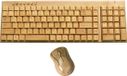 Merkloos Houten Toetsenbord & Muis Combo Bamboe Draadloos Bluetooth - QWERTY US Layout