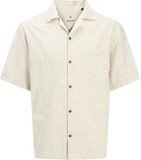JACK&JONES JPRBLULUKE JACQUARD RESORT S/S SHIRT LN Heren Overhemd XXL Almond Milk