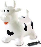 Jamara Skippy Koe wit/zwart met pomp - 3-12 jaar - 50 kg