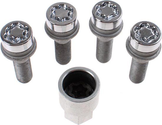 McGard Slotbouten Conisch 12x1,5 - 25.5 mm - kop 17 27179 - Chroom - Staal