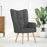 vidaXL Fauteuil tissu gris foncé