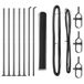 vidaXL - zeshoekig - gaashek - met - betonnen - voetstuk - 10 - x - 0,8 - m - Grijs - Mesh