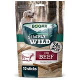 Bogar - Simply Wild - Hondenlekkernijen - Kauwstokken met rundvlees - 10 sticks (110 g)