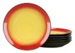 Creatable, 24918, serie Hot Red, 6-delige serviesset voor 6 personen, bordenset van aardewerk, vaatwasser- en magnetronbestendig, kwaliteitsproductie