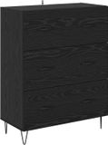 vidaXL Dressoir Zwart Eiken 69,5 x 34 x 90 cm