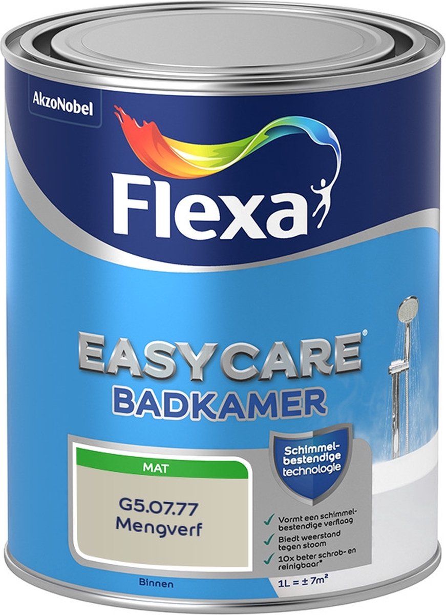 FLEXA Easycare Muurverf - Badkamer - Mat - Mengkleur - G5.07.77 - 1 liter
