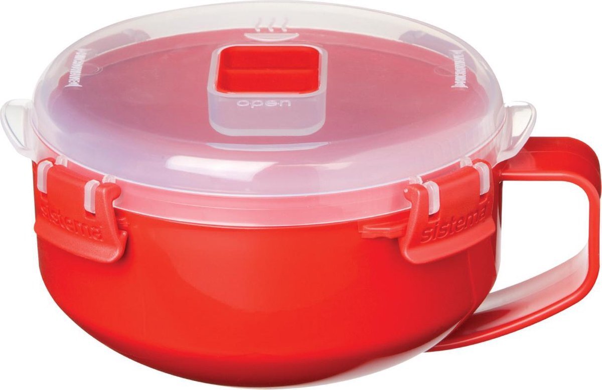 Sistema Microwave Ontbijtkom - 850 ml - Rood