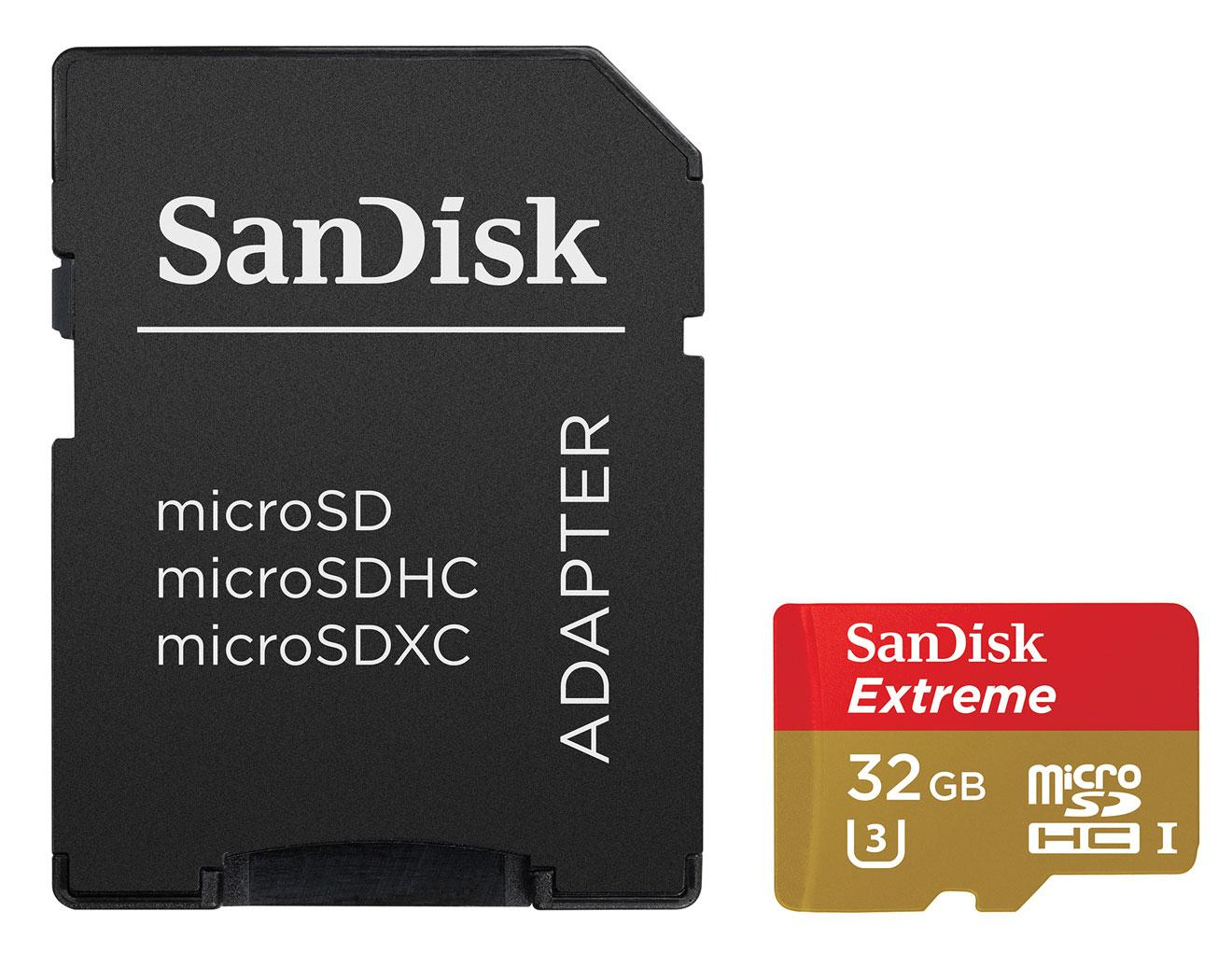 SanDisk 32GB Extreme microSDHC U3/Class 10