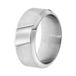 Lucardi Heren Ring streep - Ring - Vaderdag Cadeautje - Staal - Zilverkleurig