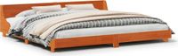 Maison Exclusive - Lit en bois massif sans matelas, marron lavé, 200x200 cm