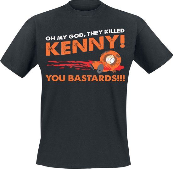 South Park Oh My God, They Killed Kenny! Heren T-shirt - Zwart - 5XL