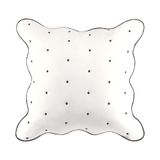 kate spade new york Geschulpte rand Euro Sham, 26"x26" decoratieve kussensloop, enkele 100% katoenen hoes, machinewasbaar, marshmallow