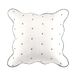 kate spade new york Geschulpte rand Euro Sham, 26"x26" decoratieve kussensloop, enkele 100% katoenen hoes, machinewasbaar, marshmallow