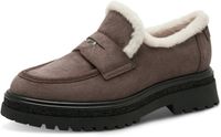 Tamaris dames leren slippers 1-24720-47-304 dames loafers met warme voering, grijs