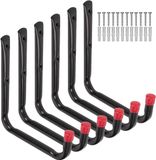 Ibenzoa® Robuuste Stalen Haken Set - 6 Stuks, Zwart, 18.8 cm Lengte