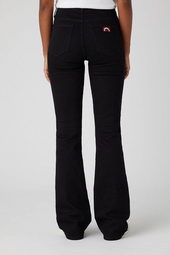 Wrangler Flare Dames Flared Fit Jeans Zwart - Maat W31 X L34