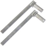 Alberts 410803 Plaatduim | Paar, Schroefbaar, Verstelbaar | Thermisch Verzinkt | Doornmaat Ø16 mm | Lengte 190 mm | Schroefdraad M16