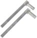 Alberts 410803 Plaatduim | Paar, Schroefbaar, Verstelbaar | Thermisch Verzinkt | Doornmaat Ø16 mm | Lengte 190 mm | Schroefdraad M16