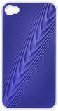Univers GSM AXES45 beschermhoes voor iPhone 4, metaal-look, 3D, paars