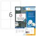 HERMA 10317 adreslabels A4 afneembaar, set van 14 (99,1 x 93,1 mm, mat, 1400 vellen) zelfklevend, bedrukbaar, verwijderbaar, herbruikbaar, 8.400 printerlabels, wit